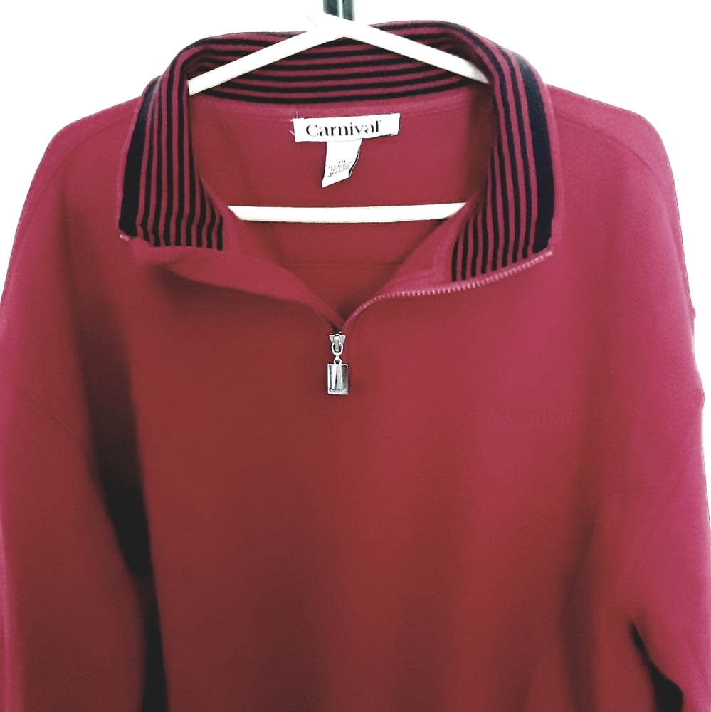 Carnival Mens Red Pull Over Knit. Size XXL